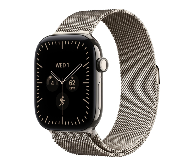 Apple Watch 12 46/Naturalny tytan/Mediolańska Bransoleta M/L 5G - 1594085 - zdjęcie